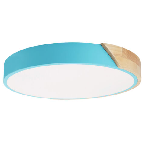 ALPINALUZ  Plafón LED Circular Metal con Madera Natural Ø40cm 3000K-4000K-6000K 24W