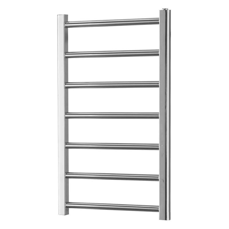 Sol*aire Heating Products - ALPINE Chrome Modern Towel Warmer / Heated Towel Rail - Dual Fuel, Thermostat + Timer, 50cm x 80cm
