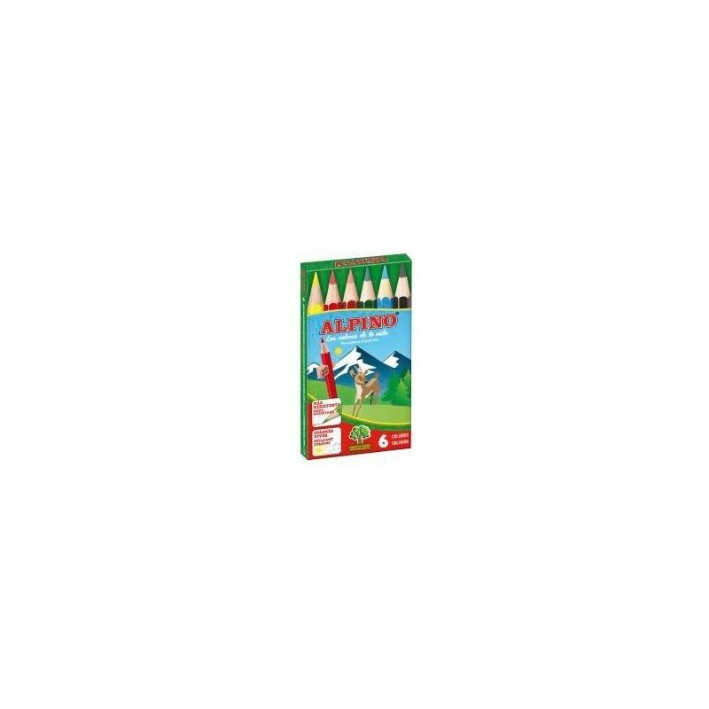 

Lapices de colores 651 caja de 6 colores cortos - Alpino