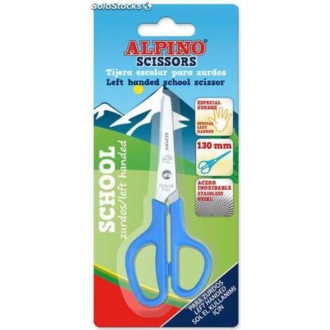 ALPINO TIJERAS SCHOOL ZURDOS 13CM COLORES BLISTER