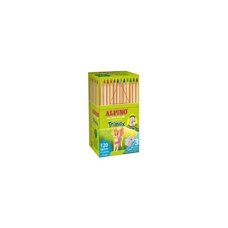 

Alpino trimax lapices de colores 177mm 12 colores surtidos -caja de 120u-