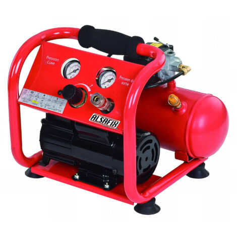 Alsafix – Compresseur sans huile 8 bars – Léger et compact – Moteur silencieux – Pression automatique – Idéal pour espaces confinés