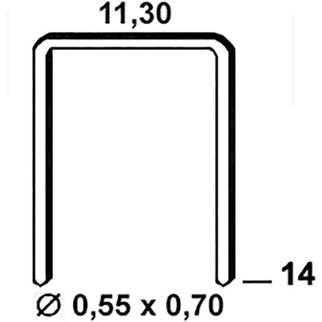 Alsafix Tackerklammern Type 53 14mm - Rückenbreite 11,3mm, Stahldraht verzinkt - 3000 Stück