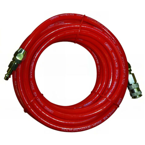 Alsafix – Tuyau à air comprimé D. 8 mm – Longueur 10 m – Raccords 1/4' – Pression 0 à 18 bars – Résistance -20° à +65° C - TUYAU10