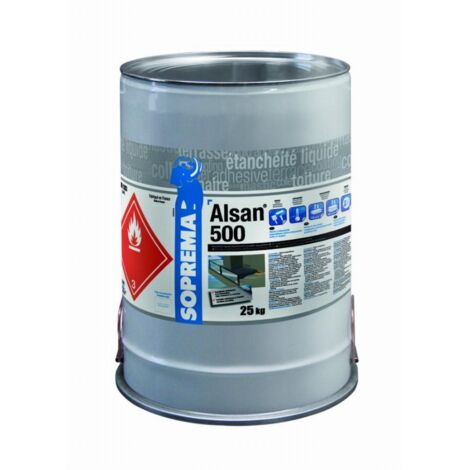 Alsan 500 SOPREMA étanchéité liquide circulable - bidon 25 kg gris anthracite ral7040 - 00011493/ANT