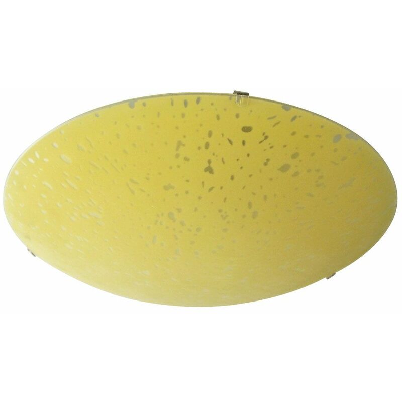 Image of Plafoniera di alta qualità in vetro giallo E27 illuminazione faretto tondo lampada in metallo Eglo 32175