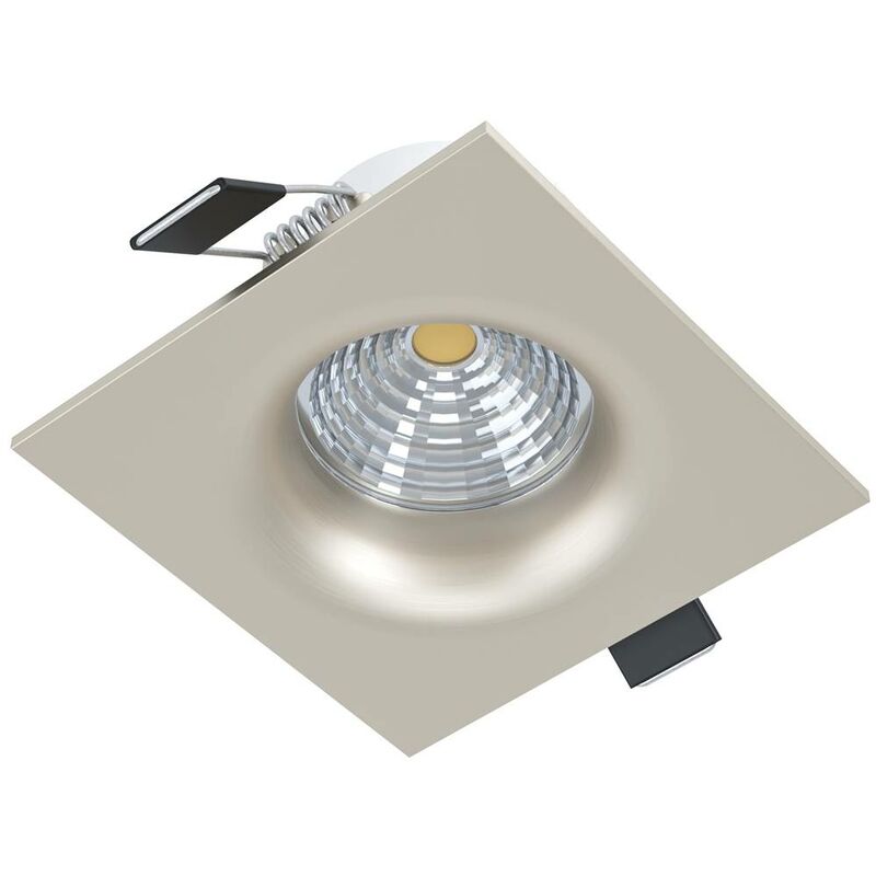 Image of Alta tensione LED incasso luce SALICETO nichel opaco chiaro L: 88mm W: 88mm H: 4,2 centimetri
