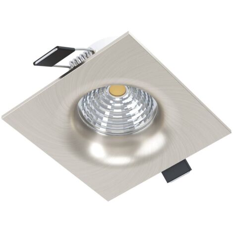 Alta tensione LED incasso luce SALICETO nichel opaco chiaro L: 88mm W: 88mm H: 4,2 centimetri