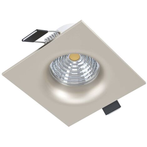 Alta tensione LED incasso luce SALICETO nichel opaco chiaro L: 88mm W: 88mm H: 4,2 centimetri