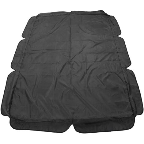 Altalena da esterno Tettoia da giardino Cortile Sedia a dondolo impermeabile Copertura antipolvere Tessuto Oxford rivestito in argento 210D Balcone Nero.