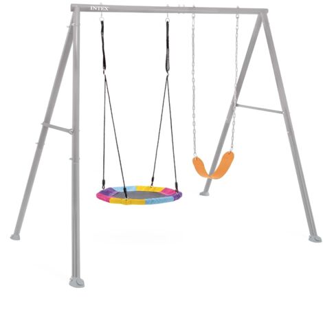 Altalena da giardino 2 giochi seggiolino e dondolo ottagonale per bambini 3-10 anni INTEX 44126