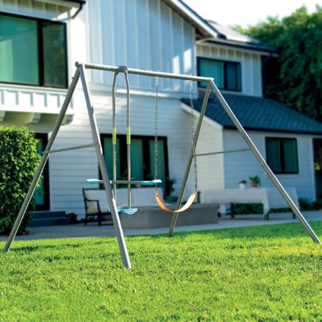 Altalena da giardino 2 giochi seggiolino e dondolo per bambini 3-10 anni INTEX 44122
