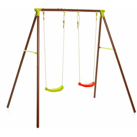 Altalena da Giardino 2 Posti 217x155x195 cm in Acciaio