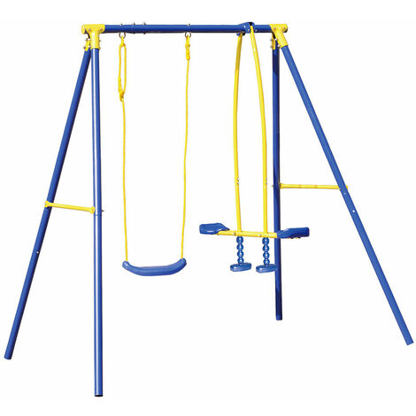 Altalena da Giardino 3 Posti con Cavallina 187x142x182 cm
