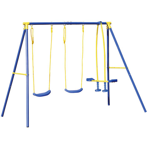 Altalena da Giardino 4 Posti con Cavallina 261x142x182 cm