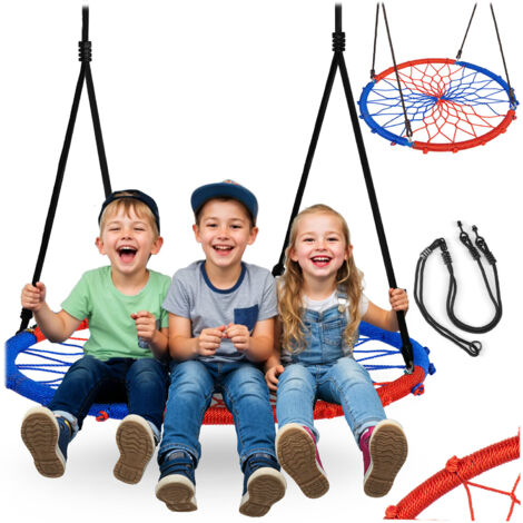 Altalena nido di cicogna SWINGO, 95 cm, blu e rossa