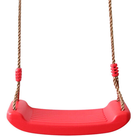 Altalena per bambini da esterno e interno, altalena in plastica premium, sedile da altalena resistente agli agenti atmosferici, altalena morbida in PE rosso, altezza regolabile