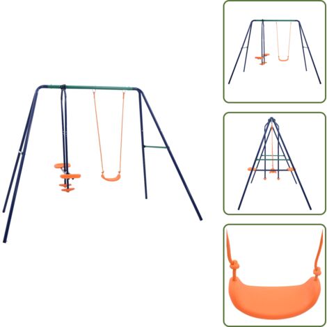 Altalena per giardino - vidaXL Set Altalene con 3 Sedili in Acciaio - Altalena per bambini esterno