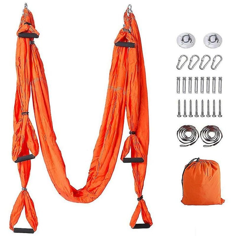 Fortuneville - Altalena Yoga Aerea, Amaca Yoga Kit Yoga Trapezio Volante Amaca Yoga Amaca Strumento Di Inversione Con 2 Cinghie Di Estensione Per