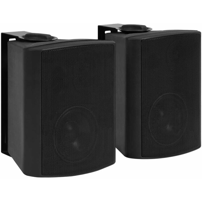

Happyshopping - Altavoces estereo de pared 2 uds negro interior/exterior 100 W
