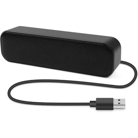 Altavoz PC Sobremesa Bluetooth5.0 Audio Estéreo Altavoces Ordenador Portatil para Escritorio y Oficina Mini Barra de Sonido PC 
