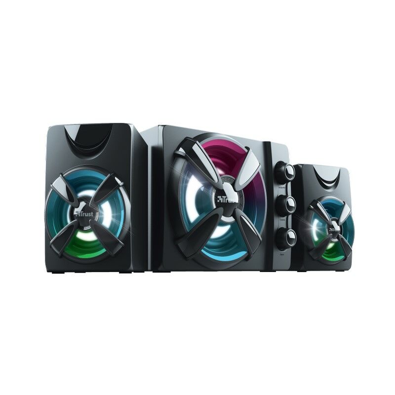 

Altavoces 2.1 ziva rgb - 22w max. (11w rms) - mando de bajos y volumen en woofer - alimentacion usb 23644 - Trust