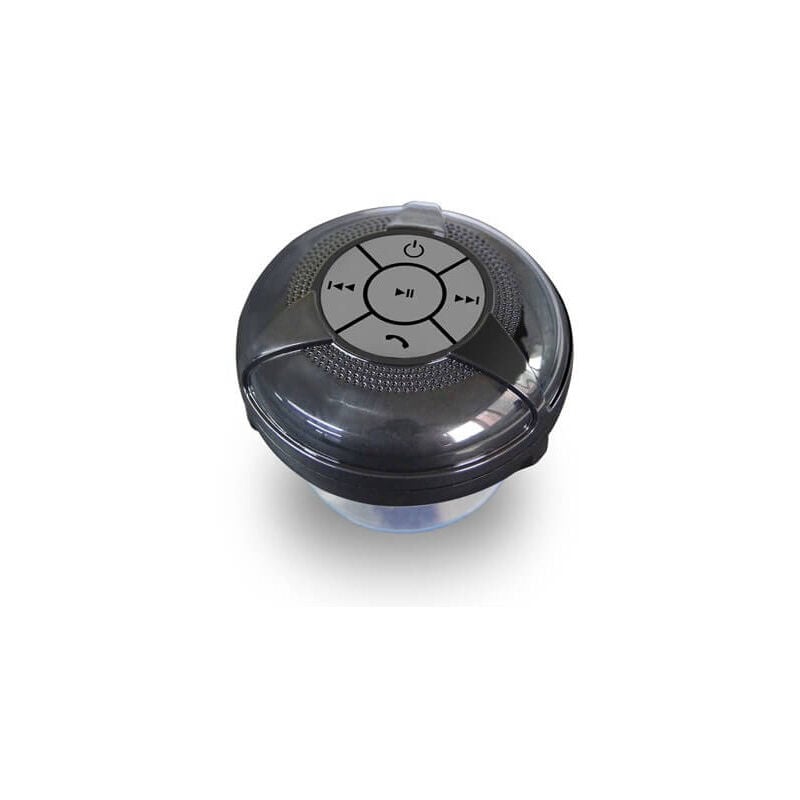 

Altavoz Bluetooth de baño negro resistente a la humedad