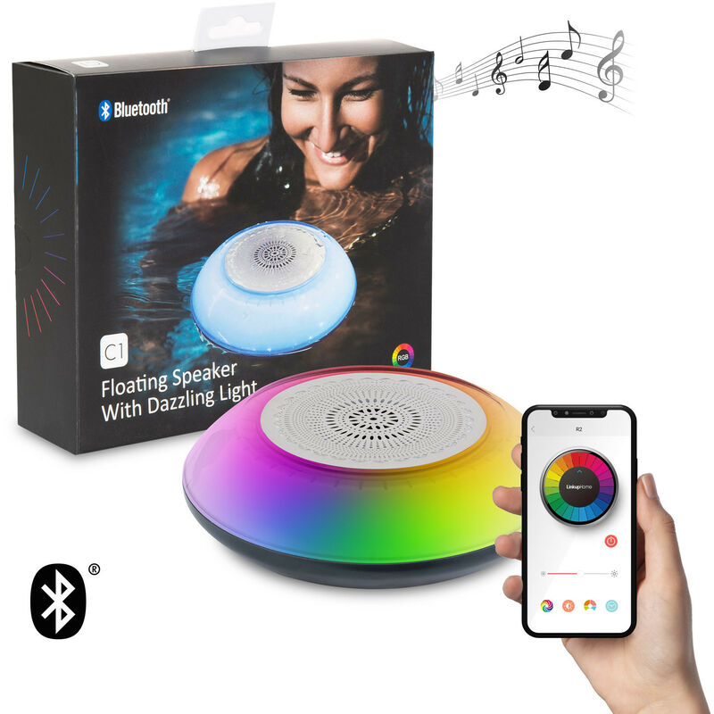

Altavoz Bluetooth Flotante para piscina con Luz LED RGBW IP67 Impermeable Acuático para Smartphone RGBW - RGBW