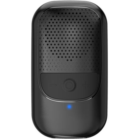 Altavoz Bluetooth portátil con clip, micrófonos integrados para música y llamadas manos libres, hasta 10 horas de reproducción, para trabajar y correr - Negro