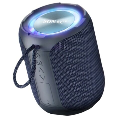 Altavoz Bluetooth portátil: sonido estéreo, batería de 24 horas, volumen potente, conectividad Bluetooth 5.3, resistencia al agua IP7. Ideal para playa, dormitorio y exteriores (azul).