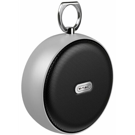 Altavoz Bluetooth V-TAC de 4 W con micrófono y ranura para tarjeta TF, 800 mAh, gris