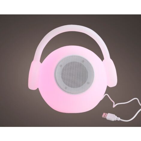 Altavoz LED que cambia de color al aire libre