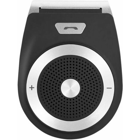 Altavoz para automóvil, Altavoz manos libres Bluetooth inalámbrico inteligente con clip de visera para kit de automóvil, Admite aviso de voz de conexión dual, Altavoz