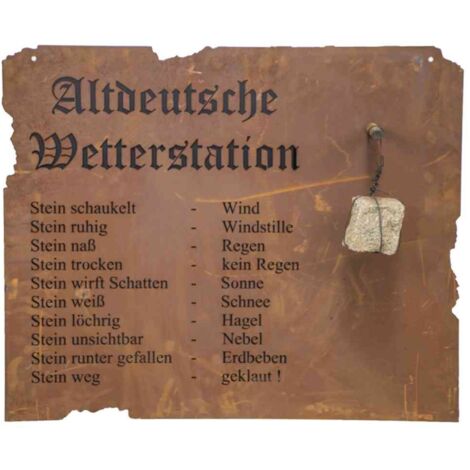 Altdeutsche Wetterstation Vitange Thermometer Wetteranzeige Deko Wohnen Haushalt