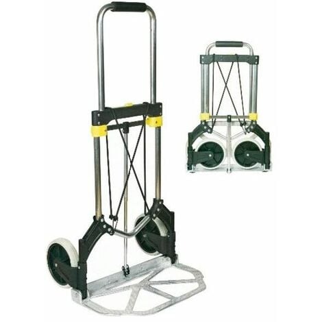 VidaXL Carrello per Scale Pieghevole 70 kg in Alluminio Argento