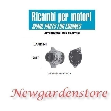 Alternateur 12887 LANDINI moteur tracteur LEGEND MYTHOS 14 volts 85 ampères