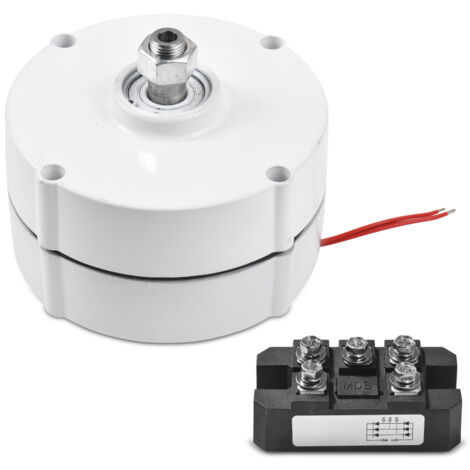 Alternateur triphasé 200 W à aimant permanent NdFeB (terres rares), 750 tr/min, 12 V, haute vitesse, avec contrôleur pour éoliennes verticales et horizontales.