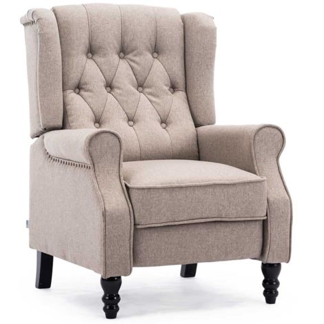 ALTHORPE LINEN RECLINER CHAIR - different colors available