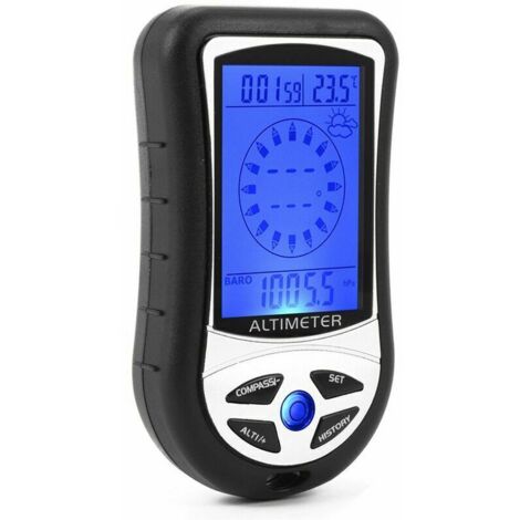 Altimètre électronique 8 en 1 pour la pêche et l'alpinisme sans batterie