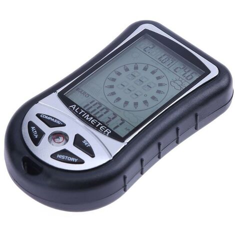 Altimètre numérique, altimètre numérique 8 en 1 Baromètre multifonction  Thermomètre capteur météo portable
