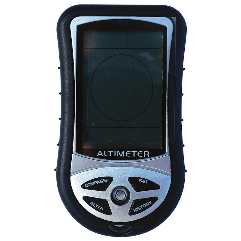 Altimètre de précision – Plage d'altitude 700 à 9000 m – Baromètre 300 à 1100 hPa – Écran rétro-éclairé – Batterie rechargeable USB – TFA