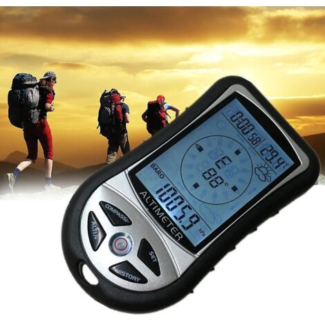 altimtre Lectronique, Thermomtre Thermomtre De Navigation Lectronique Boussole Gps Baromtre De Prvision Mto Avec Rtroclairage Led Compteur Multifo