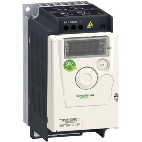 Altivar ATV12 - variateur de vit. - 0,55kW 0,75CV - 200..240V - 1ph - radiateur  - ATV12H055M2
