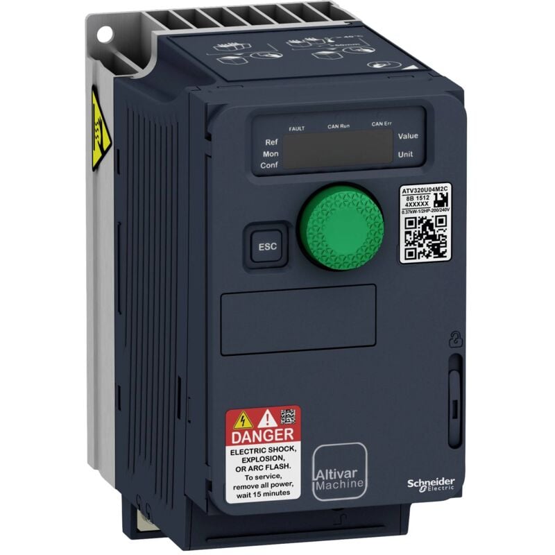 Schneider Electric - Convertisseur de fréquence ATV320U07M2C 0.75 kW monophasé X842451