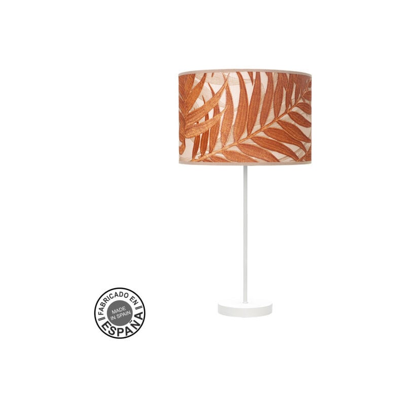 Image of Fabrilamp - Lampada da tavolo di alta moda 1xe27 bianco/foglia caldaia 63x30 x30 cm