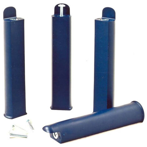 Altobuy – Jeu de 4 pieds en polypropylène bleu nuit 28 cm – Fixation par vis – Compatible avec cadres à lattes – Livré monté