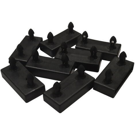 Altobuy – Lot de 8 embouts noirs pour lattes de sommier – Compatible avec dimensions 53 x 8 mm – Structure plastique durable – Livré monté