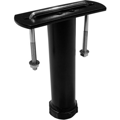Altobuy – Pied central réglable H14.5-25cm – Structure métallique noire – Pour cadre à lattes 2 places – Support supplémentaire stable
