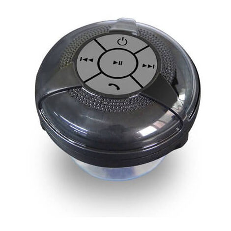 Altoparlante Bluetooth bagno nero resistente all'umidità
