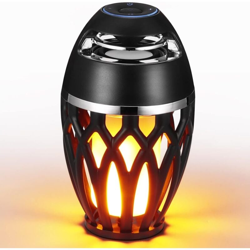 Image of Altoparlante Bluetooth con luce LED a fiamma, altoparlante wireless impermeabile, altoparlante Bluetooth portatile, regalo per adolescenti, ragazze,